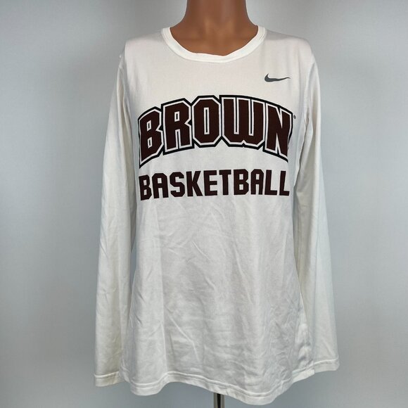 Nike Brown Bears Basketball T Shirt Womens L NCAA Ivy League College Dri Fit - Picture 2 of 4